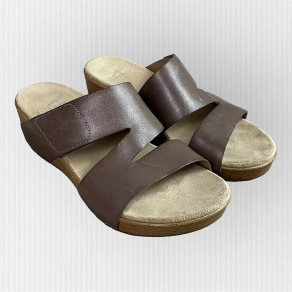 Dansko Lacee Platform Sandals Women’s 7 Leather EU 37